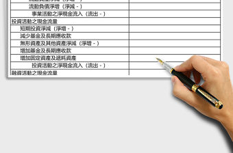 學校現金流量決算表Excel模板