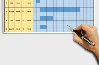 施工計劃表甘特圖Excel表格模板