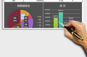 簡明銷售數據年中分析Excel表格模板