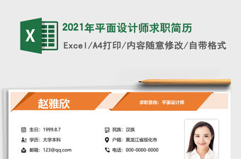 2021年平面設計師求職簡歷