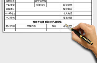 2021年員工入職登記表-附錄用條件