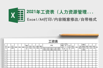 2021年工資表（人力資源管理）