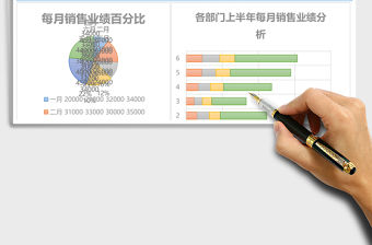 淡雅上半年銷售業績統計Excel模板