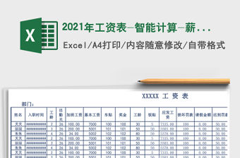 2022工資表-職員薪酬待遇