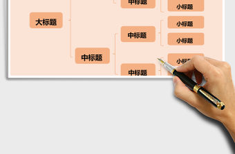 淺紅色思維導圖Excel表格