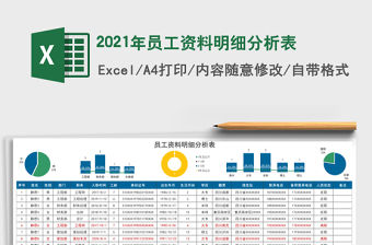 2021年員工資料明細分析表