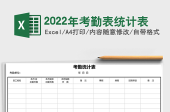 2022年考勤表統(tǒng)計表