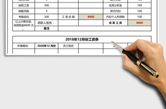 2021年工資領(lǐng)取明細(xì)單