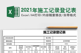2021年施工記錄登記表