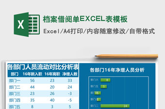 檔案借閱單EXCEL表模板