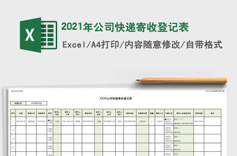 2021年公司快遞寄收登記表