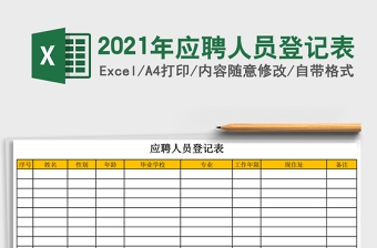 2021年應(yīng)聘人員登記表