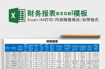 財(cái)務(wù)報(bào)表excel模板