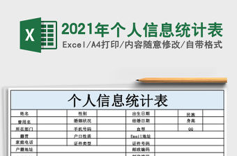 2021年個人信息統計表