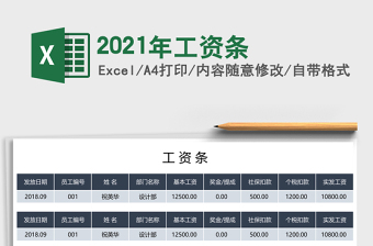 2021年工資條