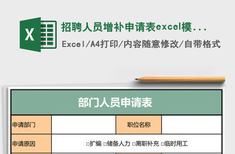 招聘人員增補(bǔ)申請(qǐng)表excel模板