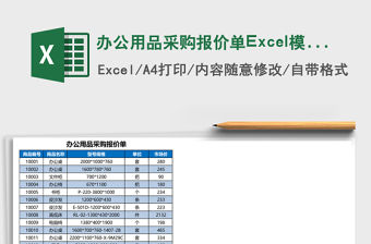 辦公用品采購報價單Excel模板
