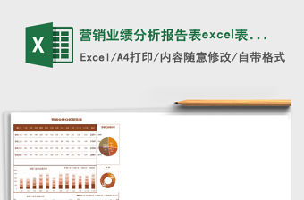 營銷業績分析報告表excel表格模板