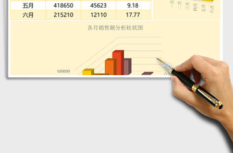 小商品銷售數據年中分析表Excel表格模板