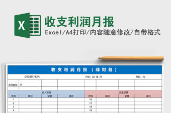 收支利潤月報