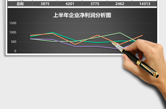 黑色上半年企業(yè)凈利潤分析表Excel模板