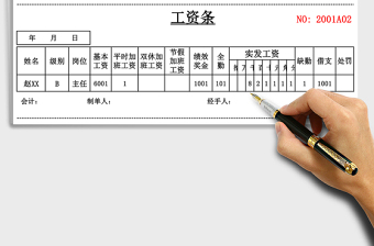 2021年工資條-人力資源模板