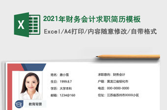 2021年財務會計求職簡歷模板