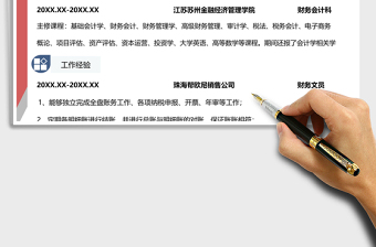 2021年財(cái)務(wù)會(huì)計(jì)求職簡(jiǎn)歷模板