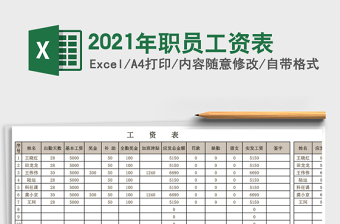 2021年職員工資表