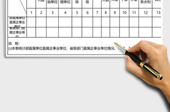 部直屬企事業單位情況統計表excel模板