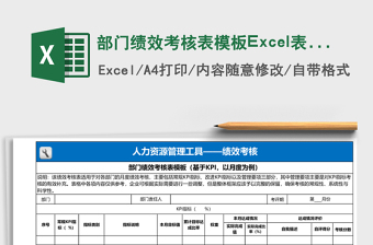 部門績(jī)效考核表模板Excel表格