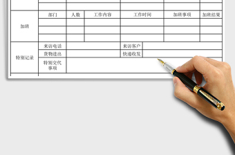 2021年員工值班日志表