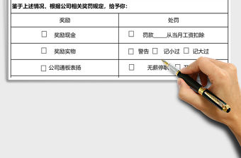 2021年員工處罰單