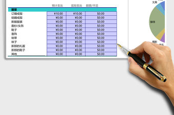 婚禮預(yù)算表Excel模板