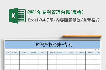 2021年專利管理臺賬(表格)