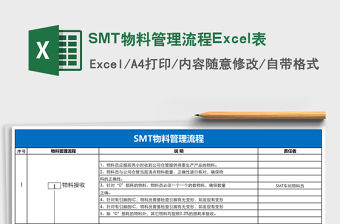 SMT物料管理流程Excel表