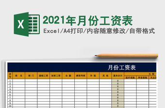 2021年月份工資表
