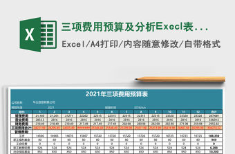 三項費用預算及分析Execl表格