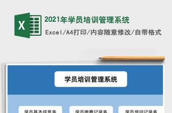 2021年學員培訓管理系統