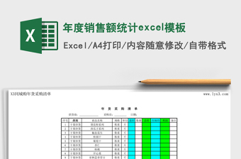 年度銷售額統(tǒng)計(jì)excel模板