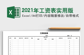 2021年工資表實(shí)用版