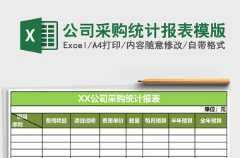 公司采購統(tǒng)計(jì)報表模版