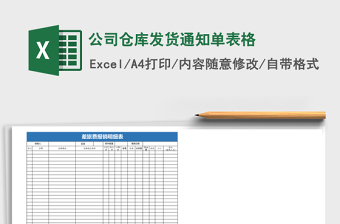 公司倉庫發(fā)貨通知單表格