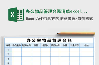 2022人事部員工物品管理臺賬
