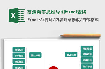簡(jiǎn)潔精美思維導(dǎo)圖Excel表格