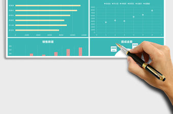 綠色實用銷售提成表excel模板