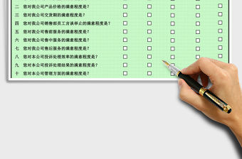 客戶滿意度調查結果與分析excel模板