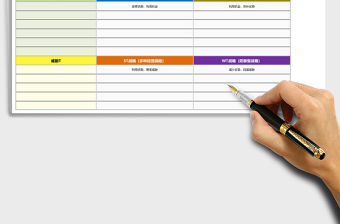 SWOT矩陣分析示意圖Excel表格模板