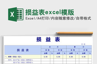 損益表excel模版