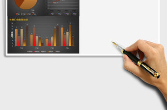 銷售對比分析圖表模板Excel模板表格